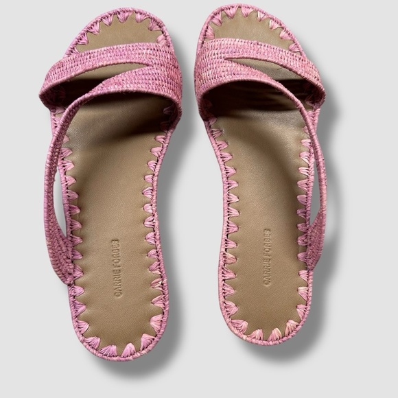 Carrie Forbes Wafa Hand Woven Slide Sandals EU 36 Pink - Picture 4 of 8